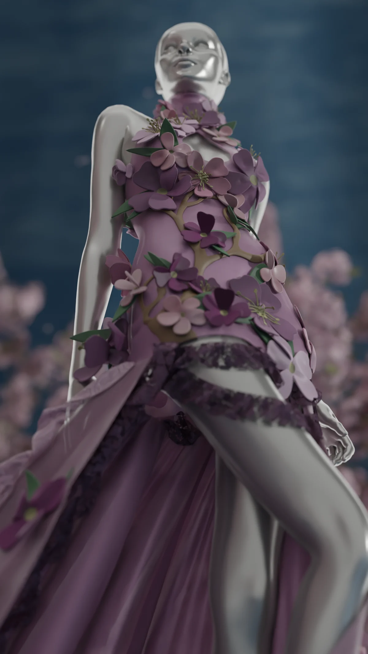 Floral dress 🌸 | 3D Model - CONNECT