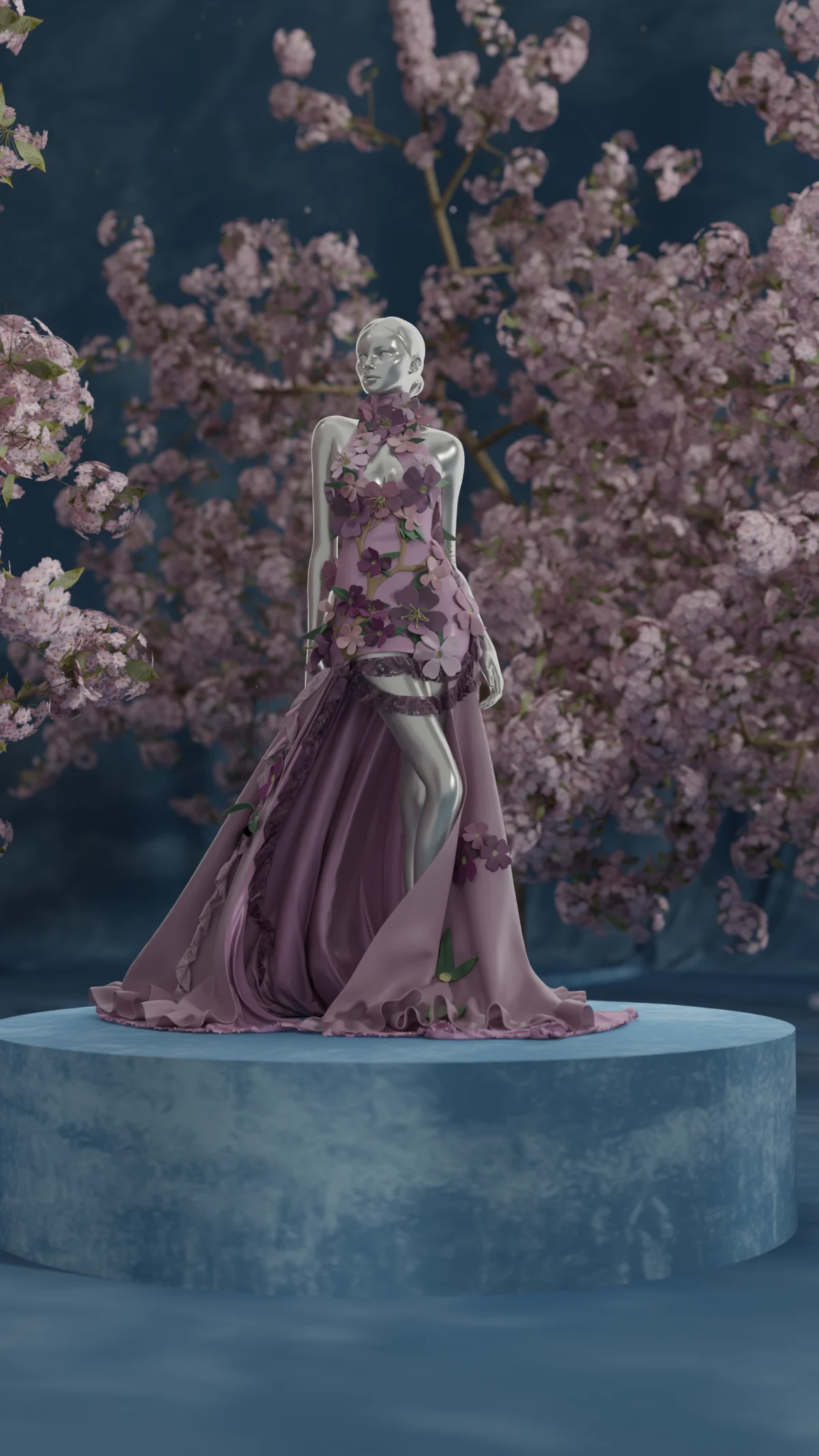 Floral dress 🌸 | 3D Model - CONNECT