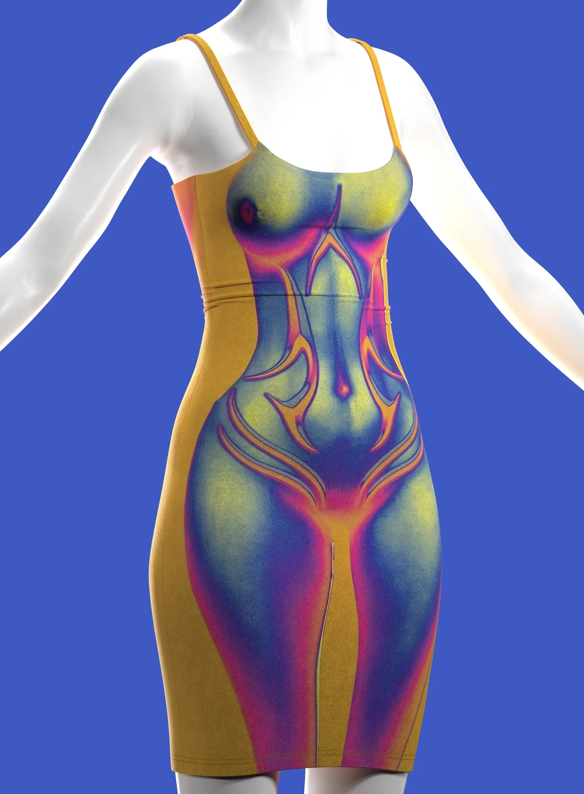 body print mini dress | 3D Model - CONNECT