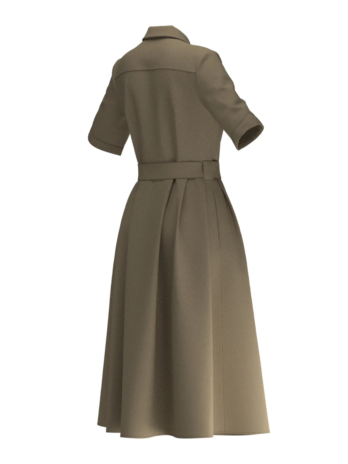 Aureline Belted Midi Shirt Dress | 3D Model - CONNECT