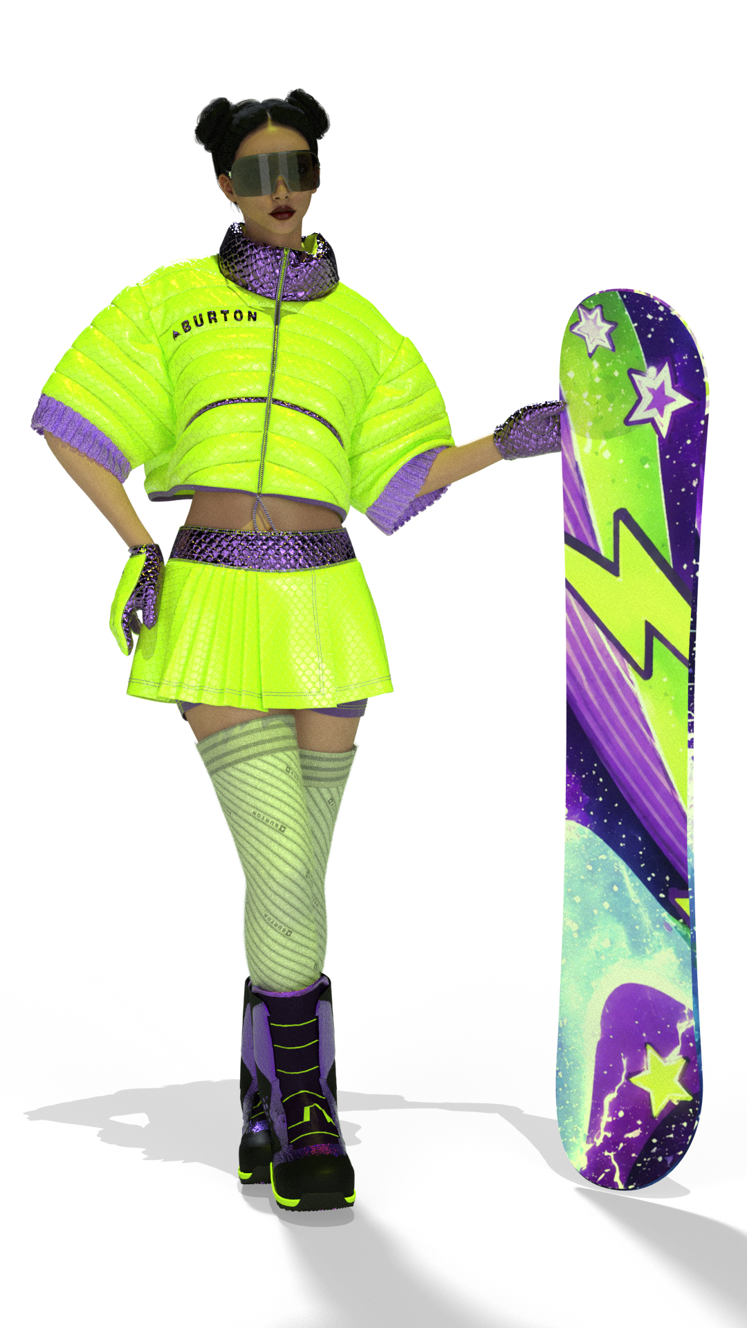 A dome-ready snowboard kit for pure expression. | 3D Model - CONNECT