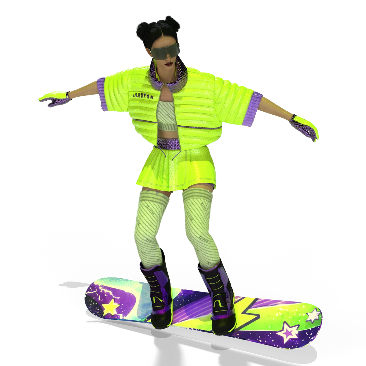 A dome-ready snowboard kit for pure expression. | 3D Model - CONNECT
