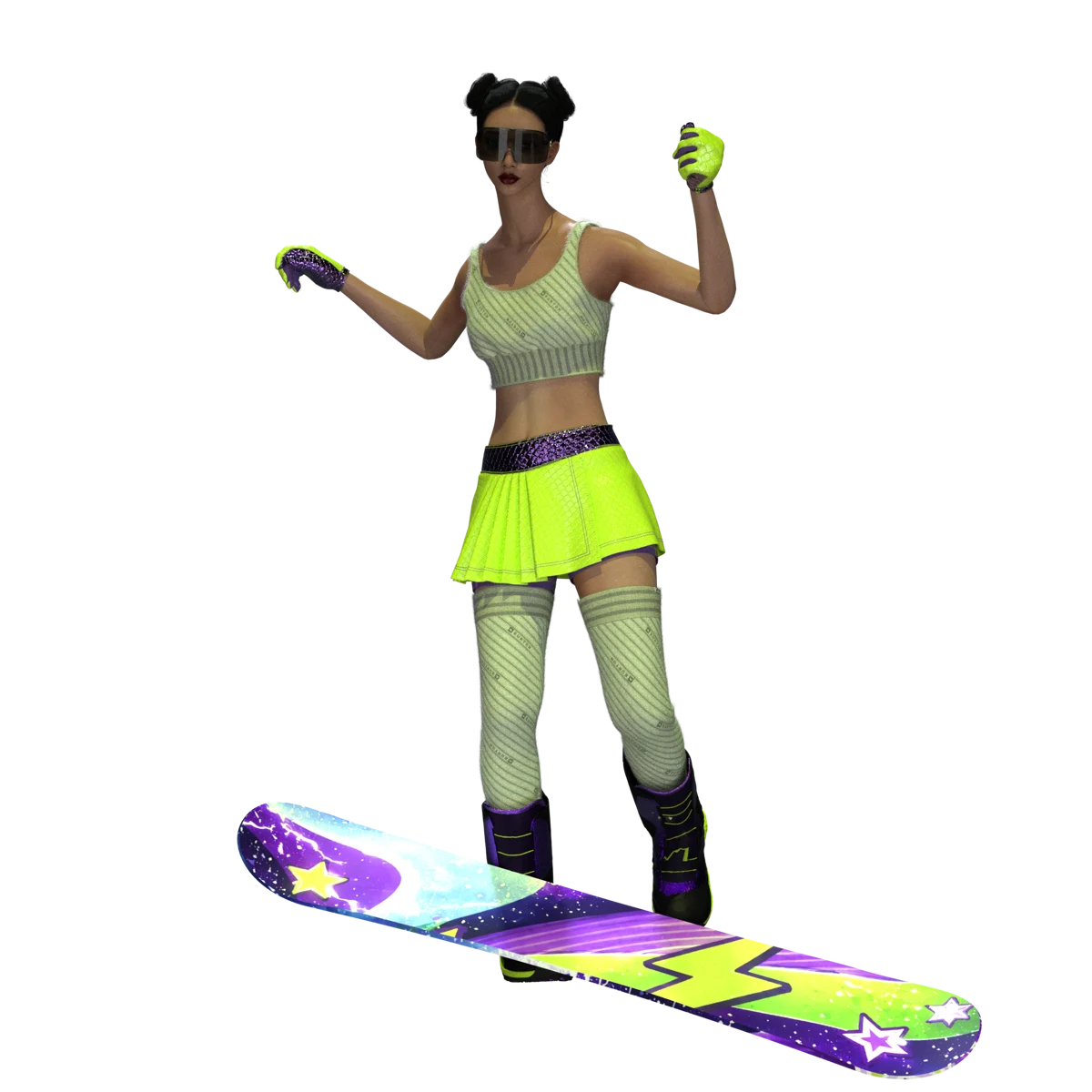 A dome-ready snowboard kit for pure expression. | 3D Model - CONNECT