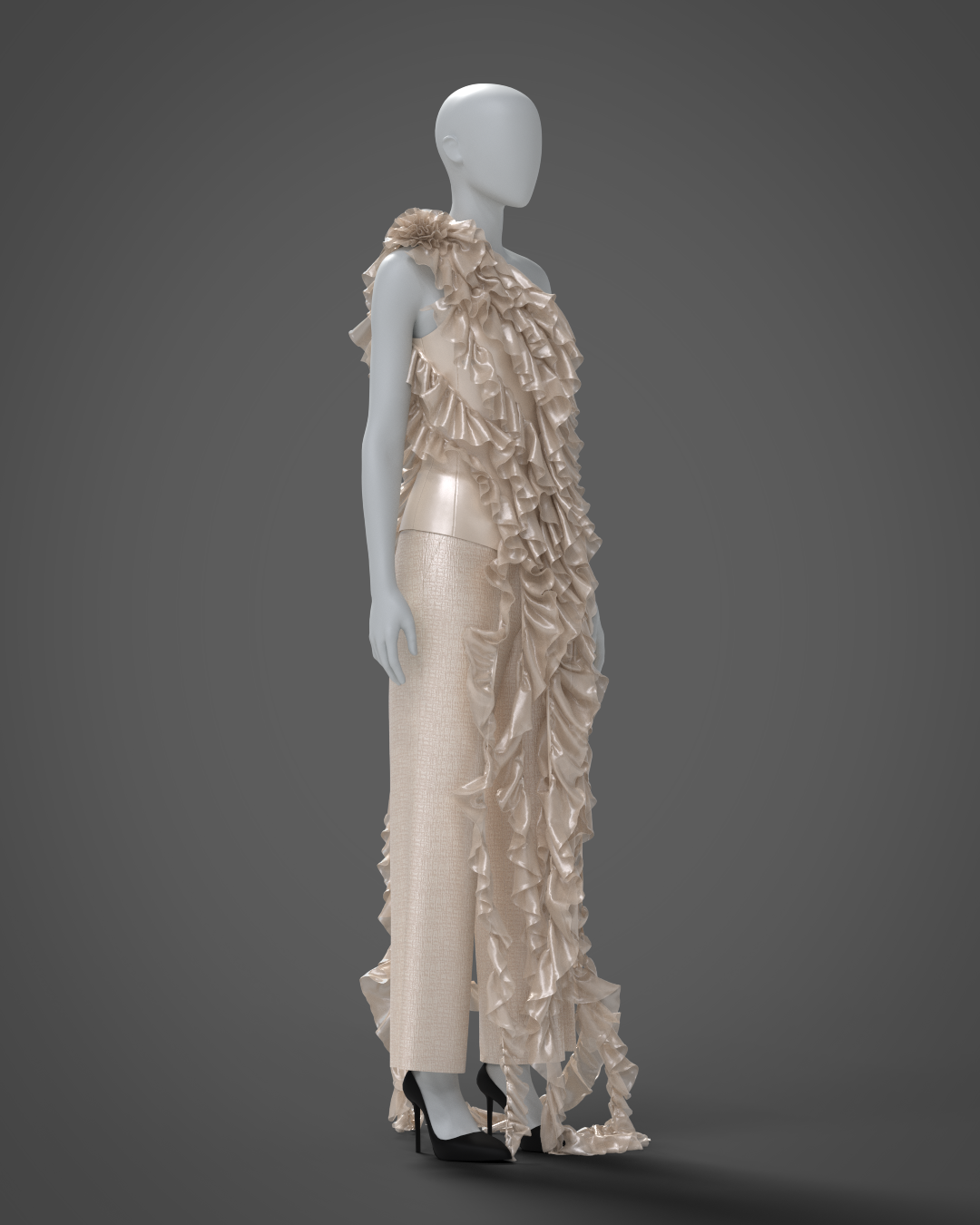 Ruffle Trim set | 3D Model - CONNECT
