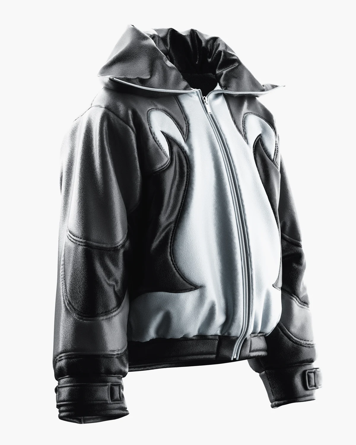 Flame Panel Leather Jacker · Model 031 | 3D Model - CONNECT