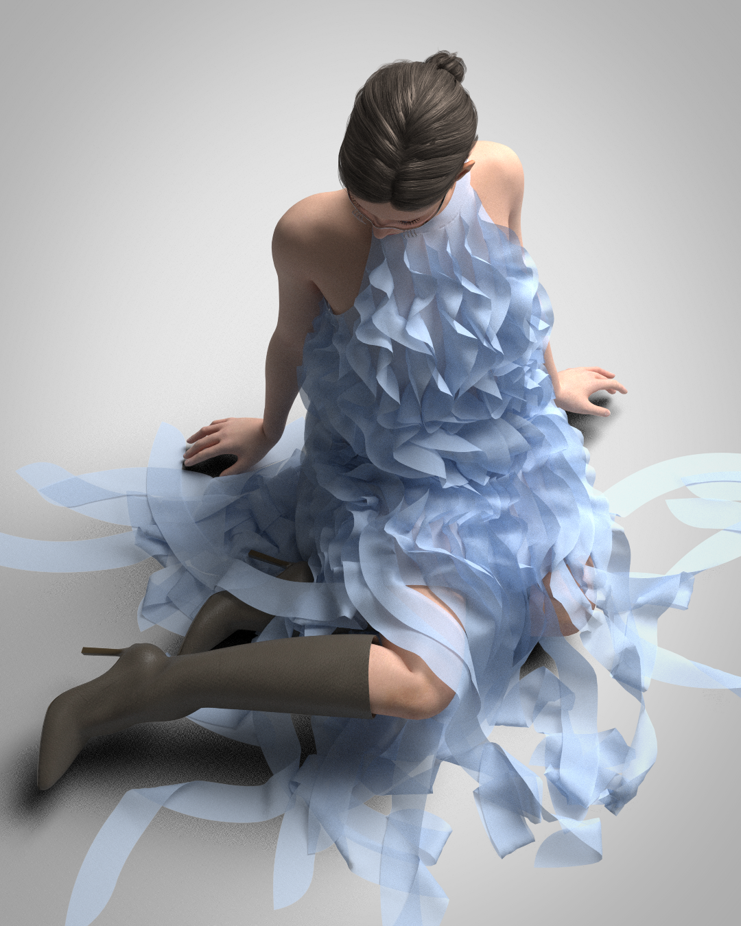 Ruffle dress | 3D Model - CONNECT