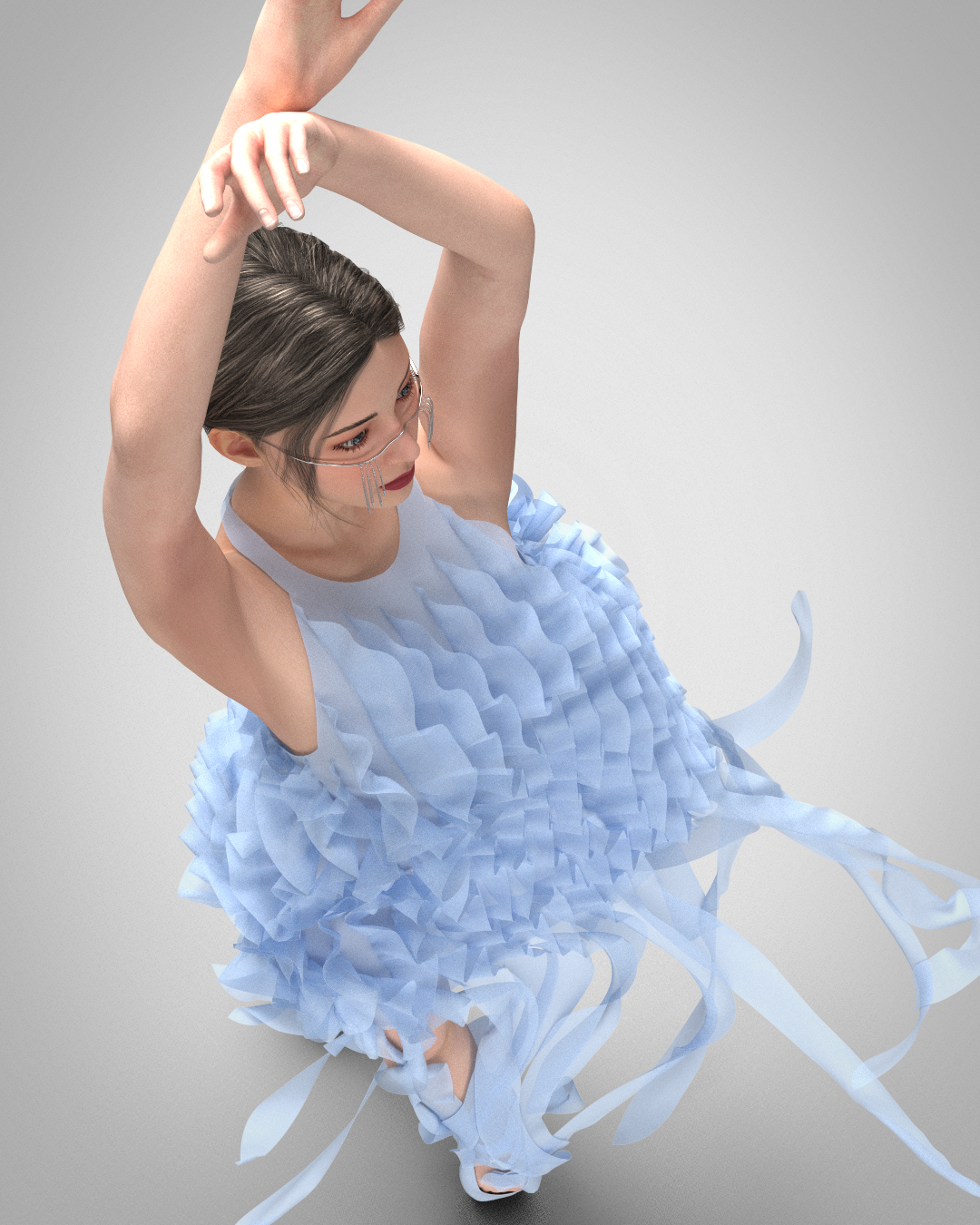 Ruffle dress | 3D Model - CONNECT