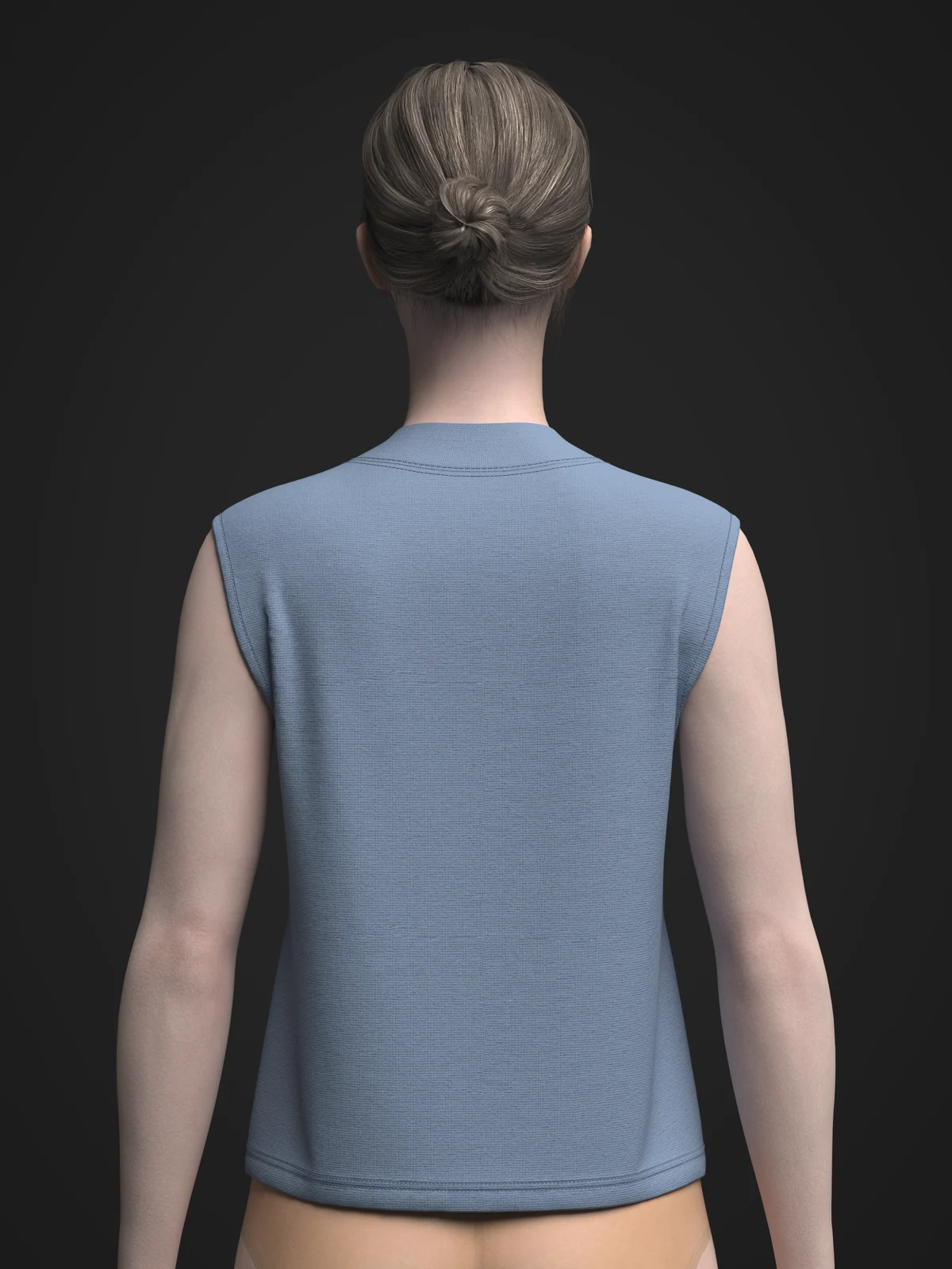 Female Mock-Neck Sleeveless Top | 3D Model - CONNECT