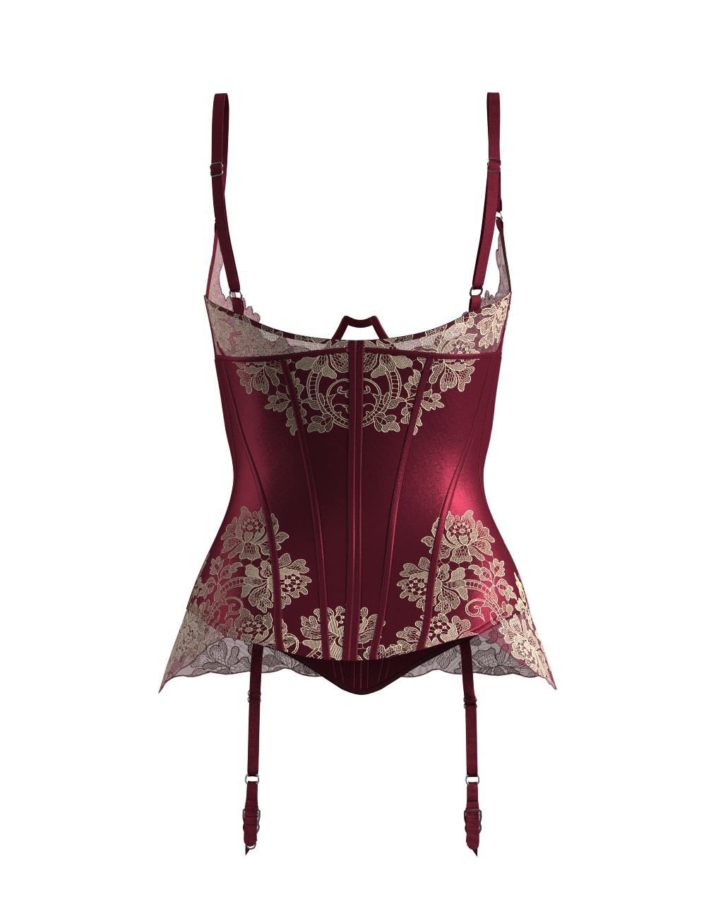 Lingerie Lace Corset with Garters | 3D Model - CONNECT