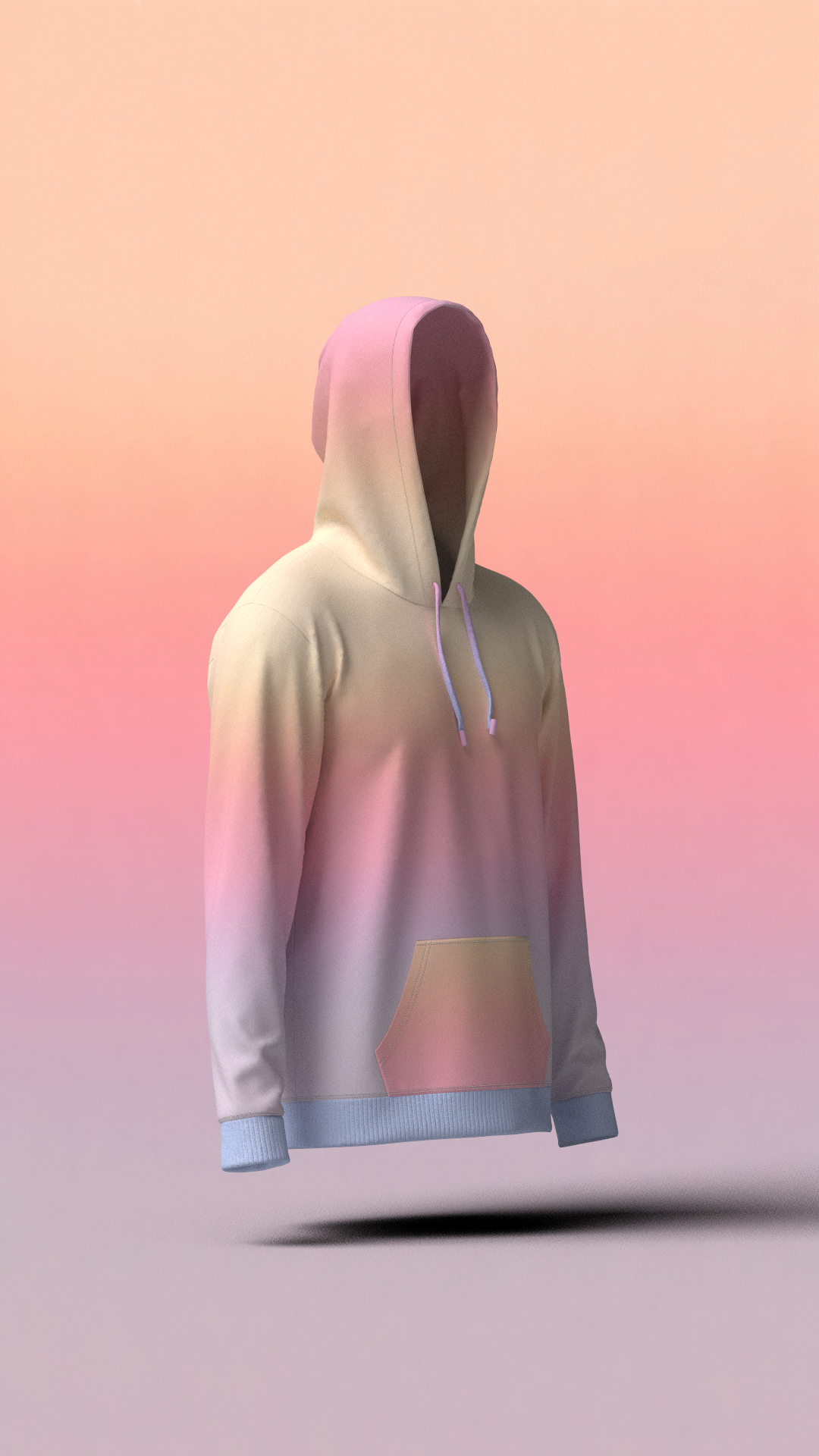 Sunset Gradient Pullover Hoodie | 3D Model - CONNECT