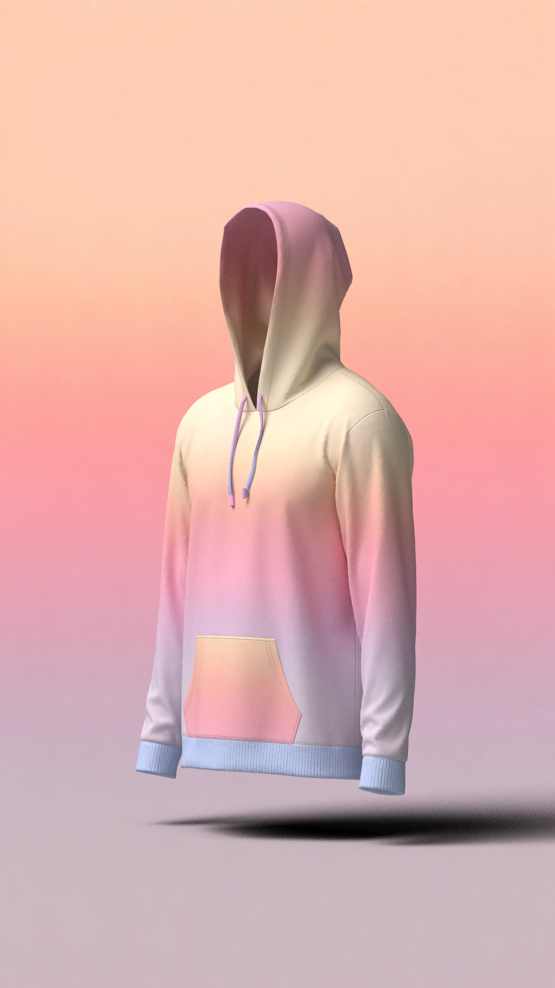 Sunset Gradient Pullover Hoodie | 3D Model - CONNECT
